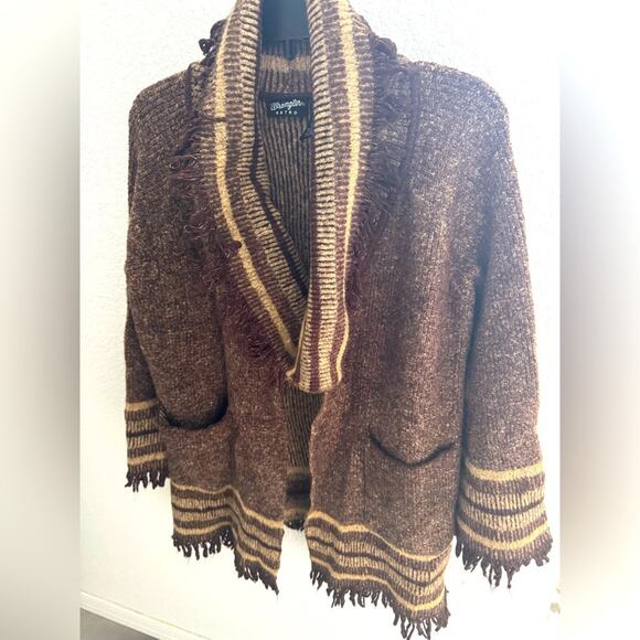 Wrangler - fringe cardigan/sweater with pockets (southwestern)
Size - S/M - Picture 1 of 3